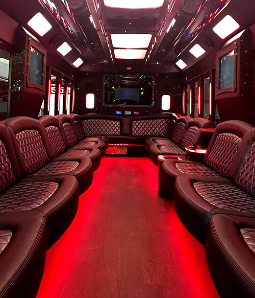 Inside Coach Party Bus